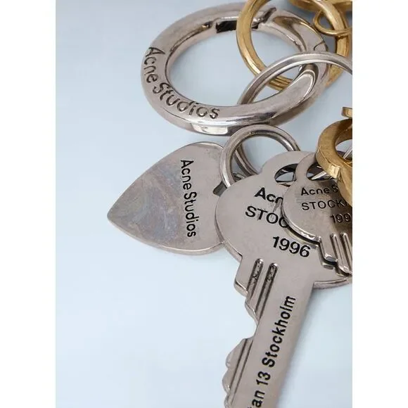 Acne Studios Men Engraved Keyring Set - Picture 4 of 4